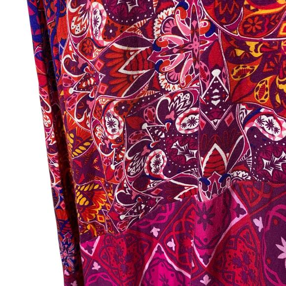 Soft Surroundings Maxi Dress Pink Mixed Boho Print size XL - Picture 4 of 5